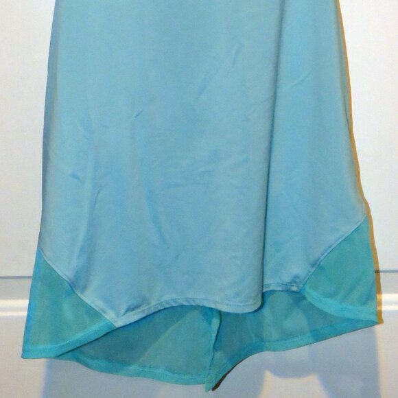 Lucky in Love Blue Racerback Tennis Golf Activewear Top w/Mesh Back Slit XS 0-2 - Picture 4 of 16